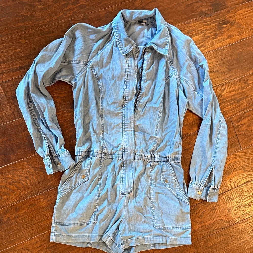 Women’s Kit Light Blue Denim One Piece Romper